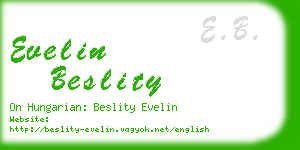 evelin beslity business card